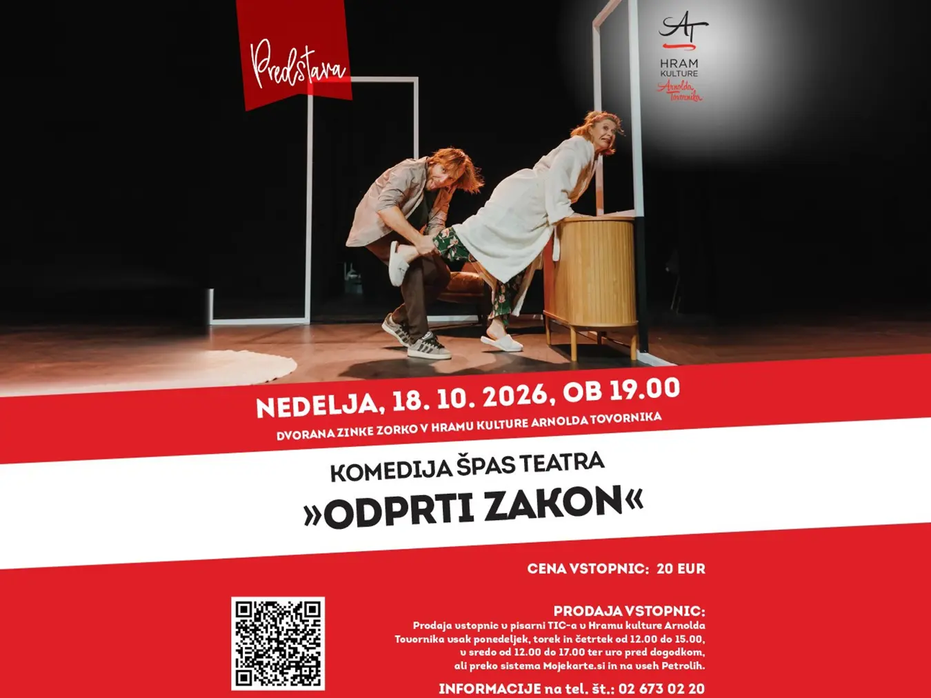 Komedija Špas Teatra Odprti Zakon 2026