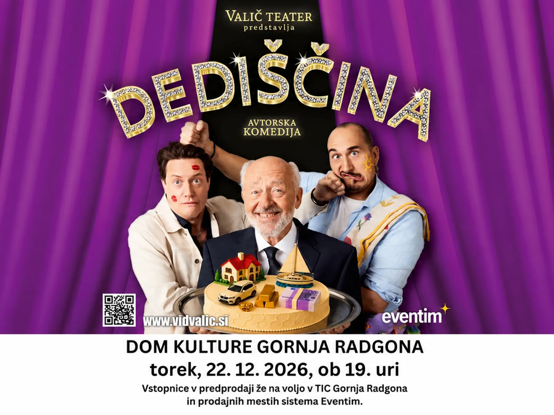 Komedija Dediščina 2026
