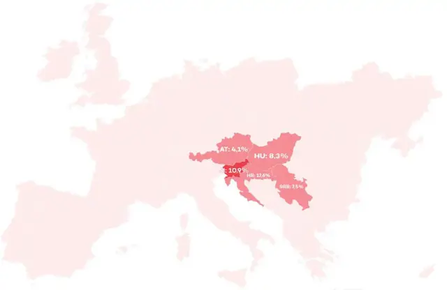 Evropa Map Obiski Feb