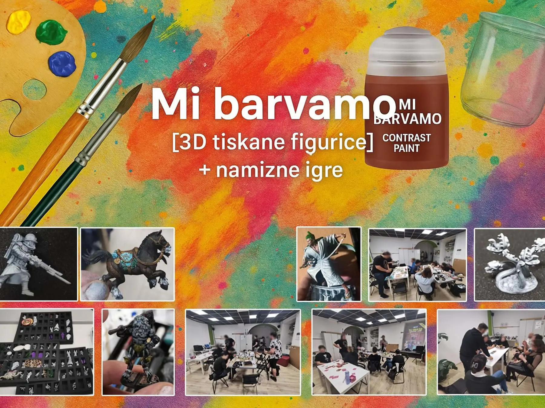 Mi Barvamo 3D Tiskane Figurice + Namizne Igre 2026