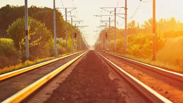 Railway At The Sunset P3F6Xj3 Final